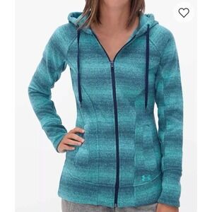 Under‎ Armour Fleece Jacket Hoodie Coat Wintersweet Medium Sage Green Cream